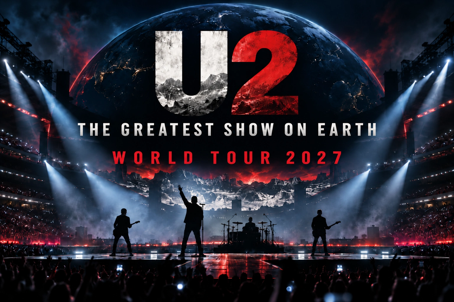 U2 announce "The Greatest Show On Earth" world tour 2027 – dates, presale & tickets